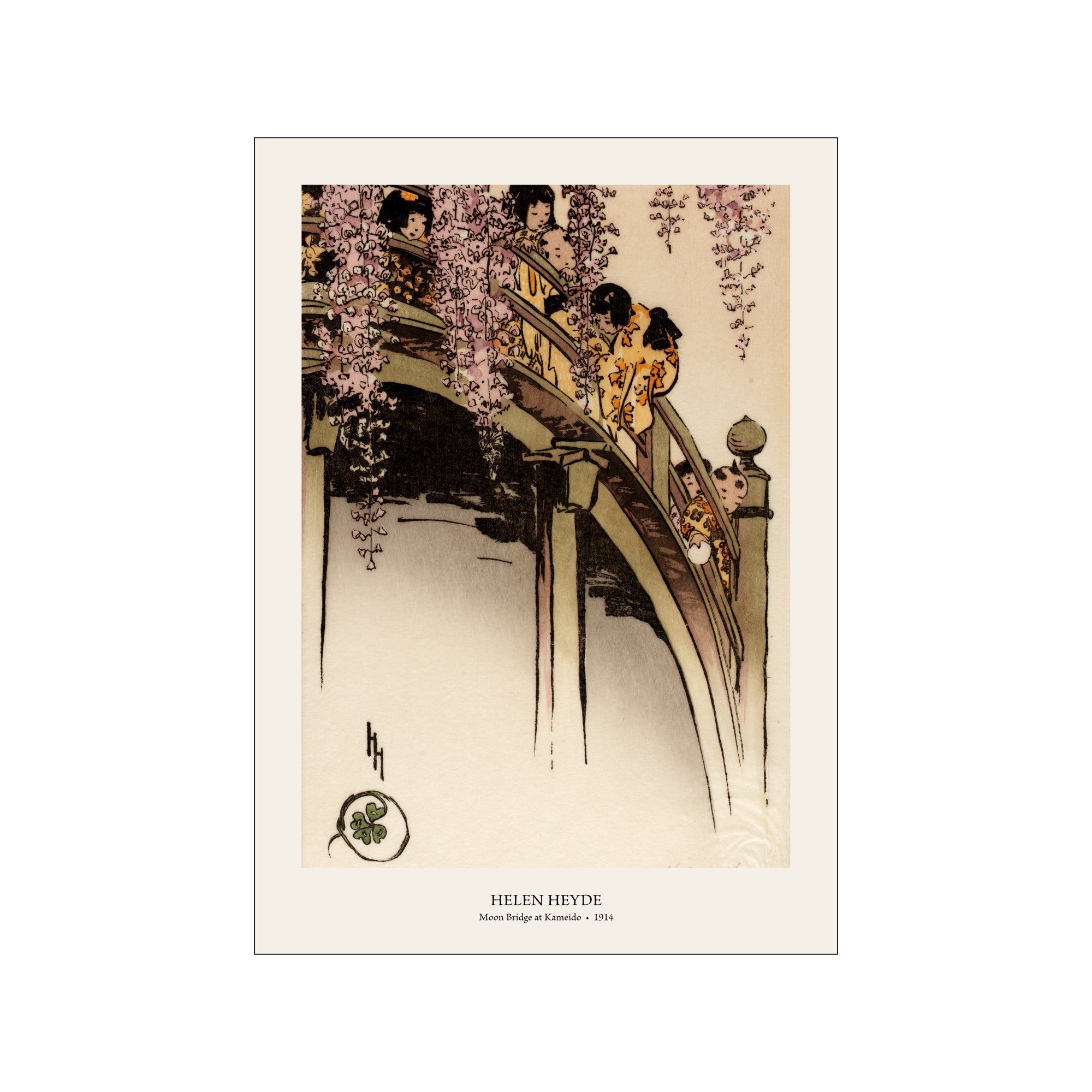 Moon Bridge at Kameido - Helen Hyde | Woodblock Print – JPNstudio