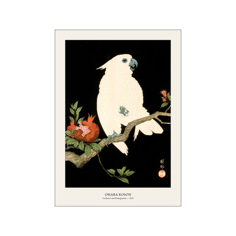 Cockatoo and Pomegranate - Ohara Koson | Woodblock Print