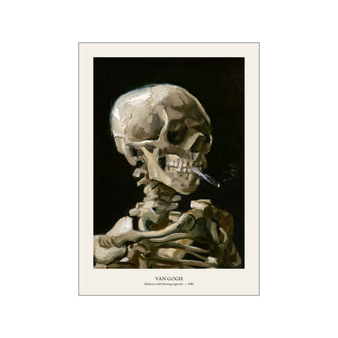 Skeleton with Burning Cigarette - Van Gogh | Fine Art Print