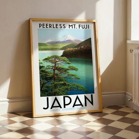 Chemins de fer japonais incomparables du mont Fuji | Estampe japonaise