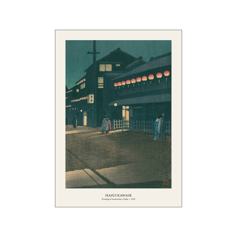 Evening at Soemoncho, Osaka - Hasui Kawase | Woodblock Print