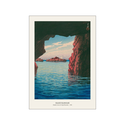Kōjaku Cavern at Oga Peninsula - Hasui Kawase | Woodblock Print