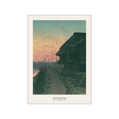 Sunset at Morigasaki - Hasui Kawase | Woodblock Print