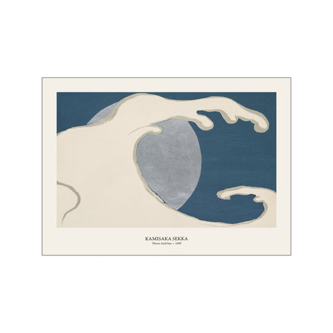 Waves And Sun - Kamisaka Sekka | Woodblock Print