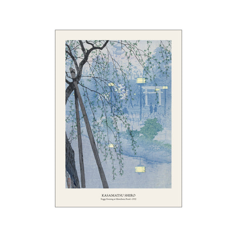 Foggy Evening at Shinobazu Pond - Kasamatsu Shiro | Woodblock Print