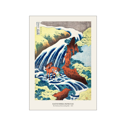 The Yoshitsune Horsewashing Falls - Katsushika Hokusai | Woodblock Print