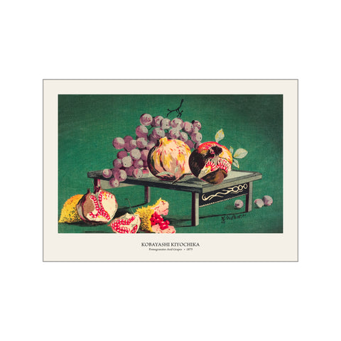 Pomegranates and Grapes - Kobayashi Kiyochika | Woodblock Print