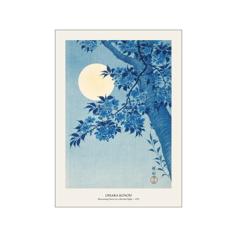 Blossoming Cherry on a Moonlit Night - Ohara Koson | Woodblock Print