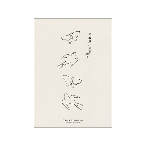 Woodblock Print Butterflies and Swallows - Taguchi Tomoki | Japandi Style