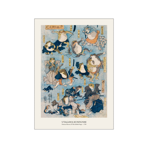Famous Heroes of the Kabuki Stage - Utagawa Kuniyoshi | Woodblock Print