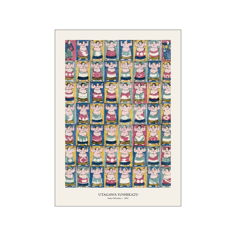 Sumo Wrestlers - Utagawa Yoshikazu | Woodblock Print