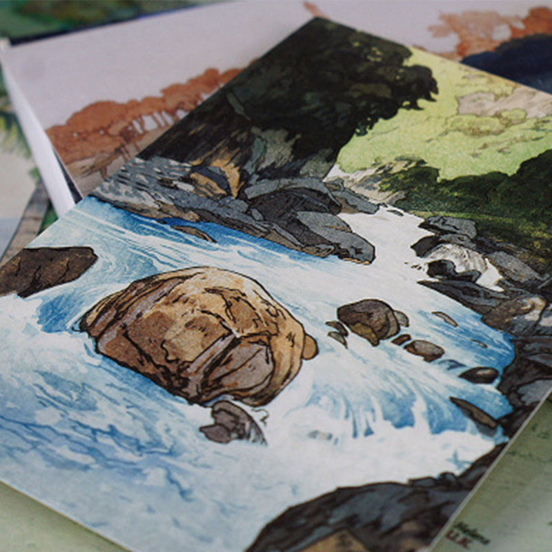 30 Art Postcards Of Hiroshi Yoshida 14x10cm (5.5x4 inch)