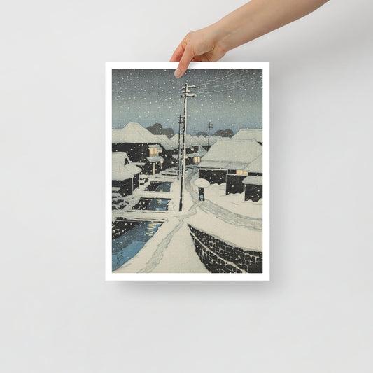 Evening Snow At Terajima Village | Kawase Hasui